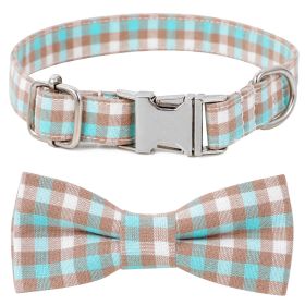 Plaid Dog Collar with Bow Pet Gift Adjustable Soft and Comfy Bowtie Collars for Small Medium Large Dogs (colour: Style 5)