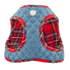 Step-In Denim Dog Harness - Red Plaid