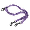 Pet Dog Double Leashes - No Tangle Dog Leash Coupler; Comfortable Shock Absorbing Reflective Bungee Lead for Nighttime Safety; Dual Dog Training Leash